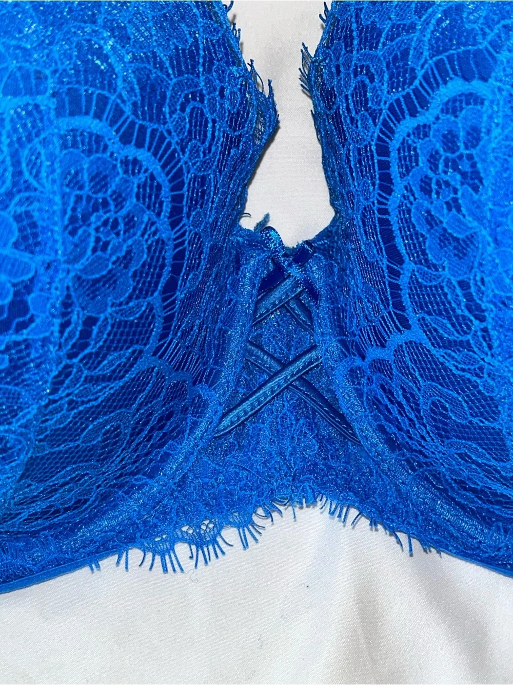 Victoria's Secret Royal Blue Lace Demi Bra